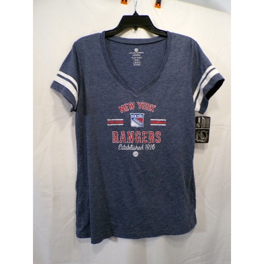 Levelwear Rangers Women's V Neck T Shirt XL Navy